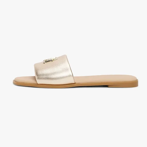 Tommy Hilfiger Leadher Mule Metalic