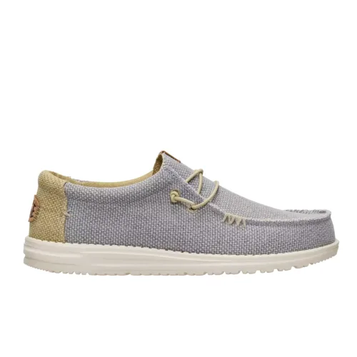 Hey Dude Wally Braided Flannel Grey Olive Grey