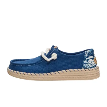 Hey Dude Wendy Espadrille Ensign Hibiscus Blue Multi1
