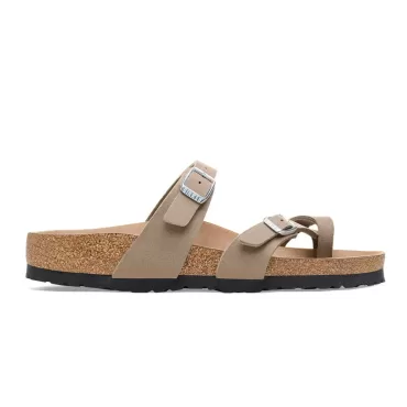 Zenski natikaci Birkenstock Mayari Soft Birki Vegan Gray Taupe 1